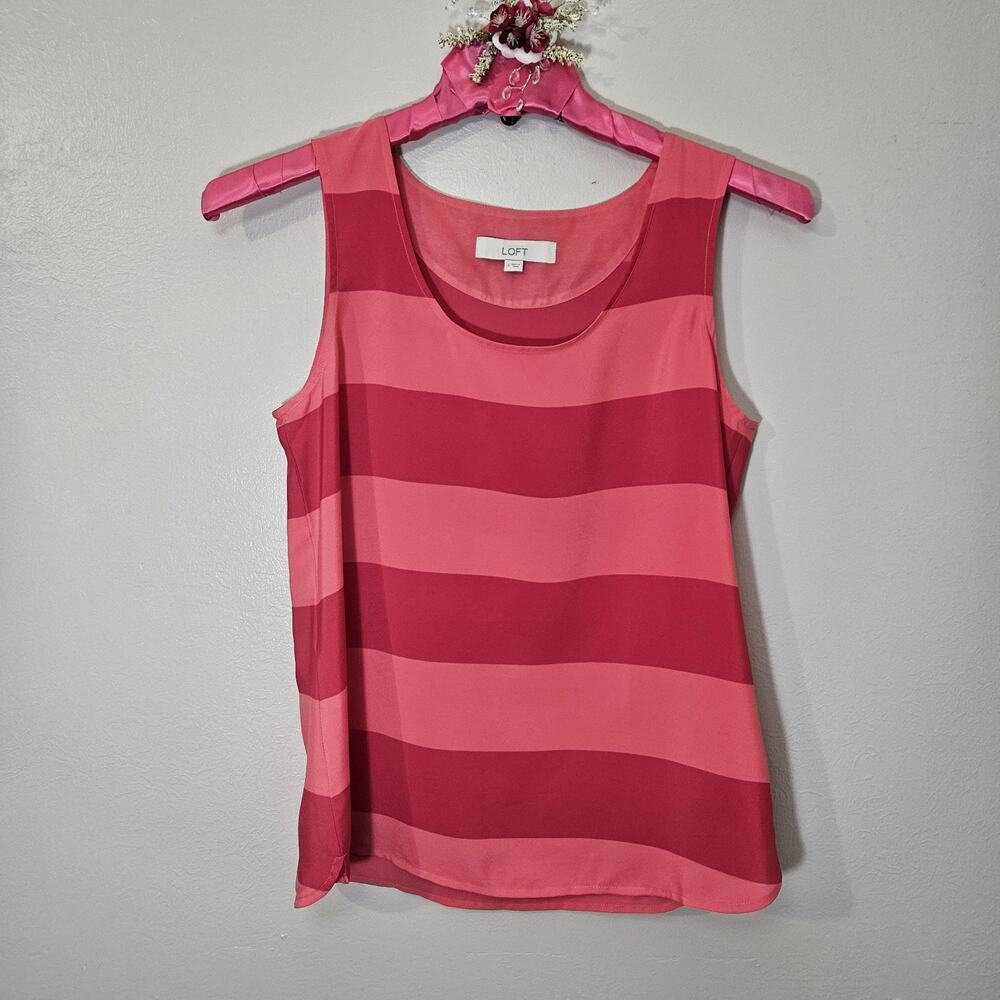 Preppy LOFT Women S Color Blocked Tank Top DarkPink/Coral Dopamine SmartCasual